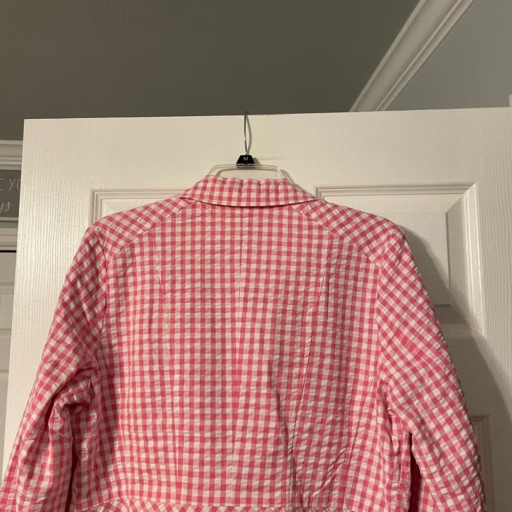 NWOT Issac Mizrahi Live Gingham Jacket - Picture 11 of 16